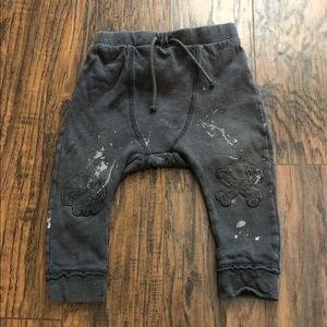 Baby Zara skulls distressed sweatpants 12-18 month